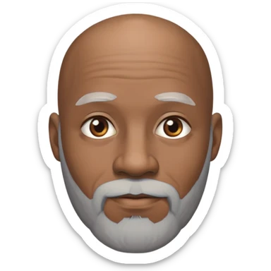 African american bald gray beard sticker