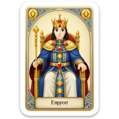 Tarot Card with the emperor on it  sticker