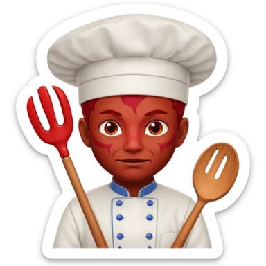 LUCIFER CHEF DEVIL ATTITUDE MORE sticker