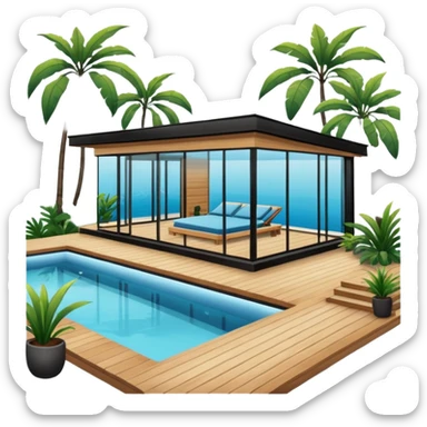 pool house sticker