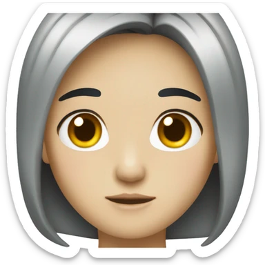 Half Korean, half American with black hair sticker