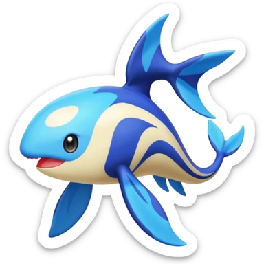Meloetta-Gible-Kyogre-Pokémon-Fakémon-fusion-hybrid-creature sticker