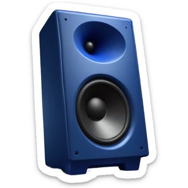 realistic dark blue loudspeaker sticker