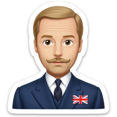 Prince George Duke Of Kent 5th Son of King George V but he don't have beard and he is husband of Princess Marina Of Greece And Denmark  sticker