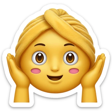 Un emoji qui ce frotte les mains et qui se lèche les babines avec un regard malicieux en coin sticker