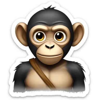 Crypto degen monkey sticker