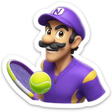 Tennis Waluigi sticker