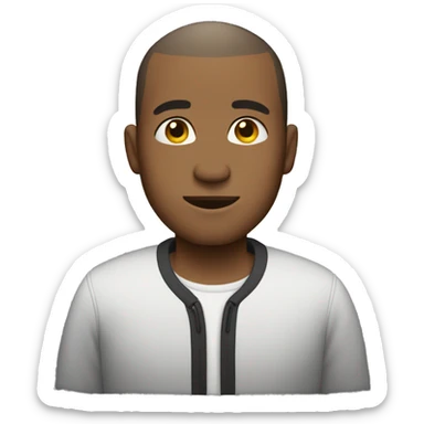 Buzz cut man full body sticker