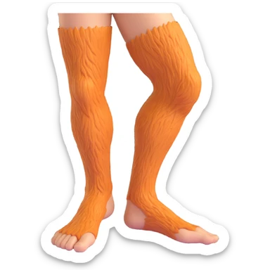 a hairy man's leg, 3D style, realistic, detailed, natural skin texture sticker