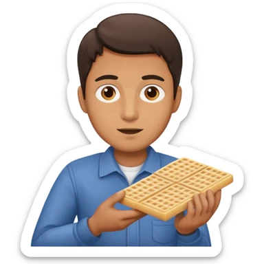 A mam delivering wafers fast sticker