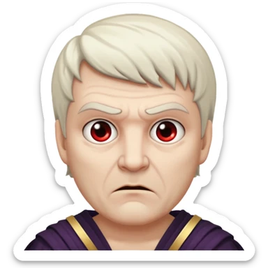 evil man with greek toga sticker