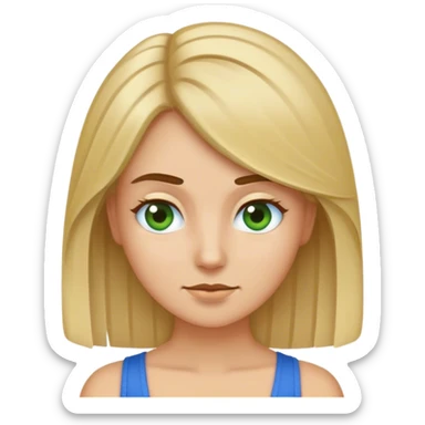 Crée-moi un emoji de ma mère et moi elle est brune aux cheveux courts avec les yeux bleus et moi je suis blonde au cheveux long et je suis une fille avec les yeux verts un emoji où je lui fais un câlin sticker