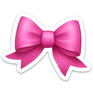 Pink chistmas bow sticker