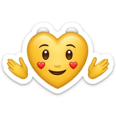 Emoji apaixonado com corações brancos sticker