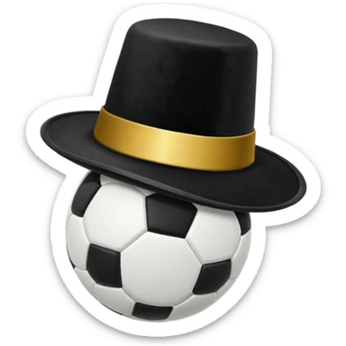 magician's hat soccer ball sticker