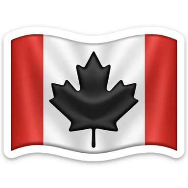 canada flag without colours sticker