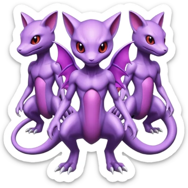 Genesect-Salandit-Sableye-Mewtwo-Mew-fusion sticker
