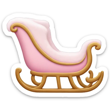 Light pink sleigh sticker