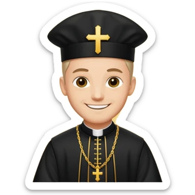 The priest presiding over the wedding sticker