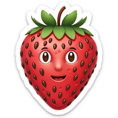 strawberry covered in chocolate sticker