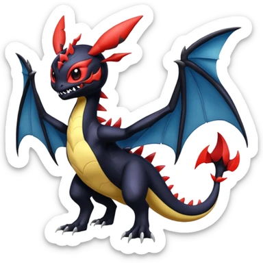 Venom-Stitch-Pikachu-Toothless-Yveltal-Lunala-Fakémon-hybrid-creature (full body)  sticker