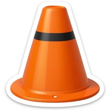 Orange construction cone sticker