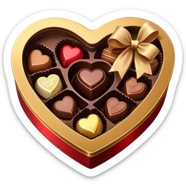 Romantic reddish-golden warm-colored sparkling Valentines vintage aesthetic item sticker