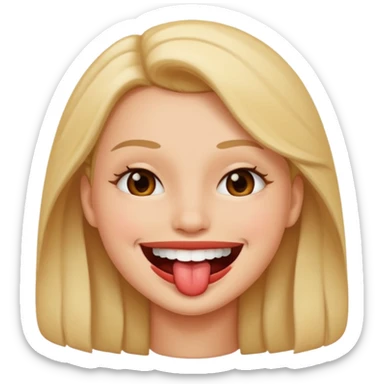 smiley qui se mord les levre  de maniere sexy sticker