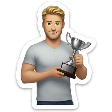 brock purdy holding trophy sticker