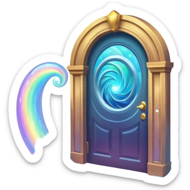 magical door portal sticker