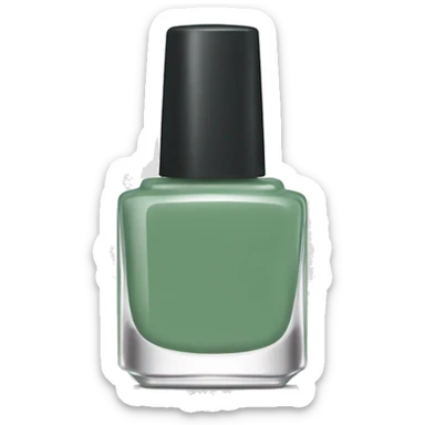 Sage green nail polish bottle sticker