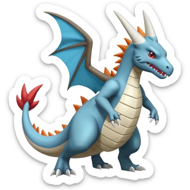 Silvally-Charizard-Marowak-Salamence-Croconaw-Latios-Fakémon-hybrid-creature (full body)  sticker