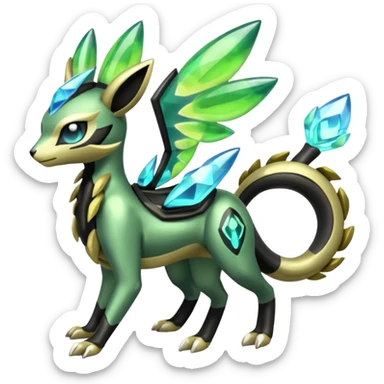  Exotic Meloetta-Zygarde-Zeraora-Protogen-Palkia-hybrid-fusion-Fakémon-creature, full body sticker