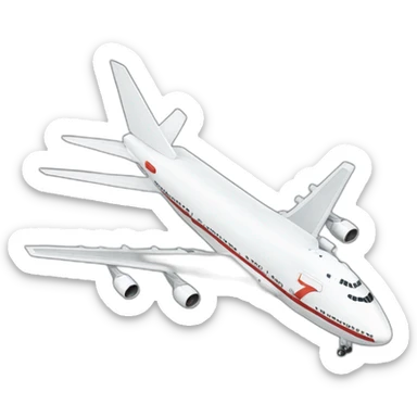 Avion beig 747 sticker
