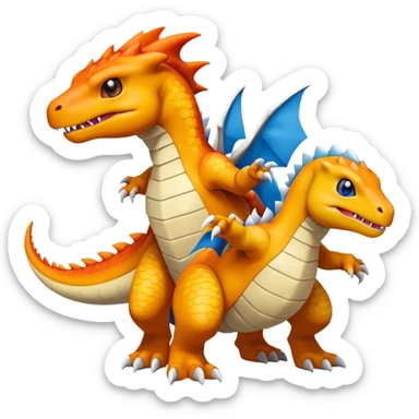 Cubone-dragonite-Agumon-Charmeleon-Fakémon-creature (full body) sticker