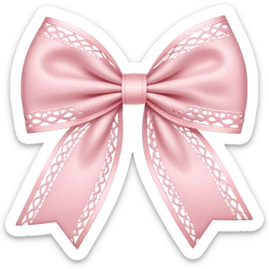 A baby pink cute lacy bow sticker