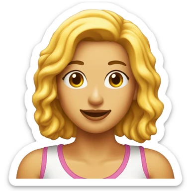 Chica linda sosteniendo un queso  sticker