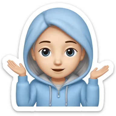 No head..it has 1 eye....stands upright ...wears clothing. is light grey and light blue..looks happy and cuddly... doesnt have a full head.... there is a appendage coming out of top of body with a single large eye sticker