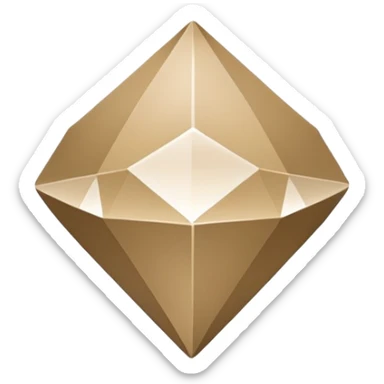 “Minimal emoji of Pix logo: khaki diamond, smooth curves, clean modern look.” sticker