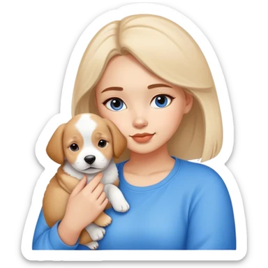 girl, 25years old, little bit fat, but cute, love puppies, dreaming ad marketer, student yet, favorite color blue sticker