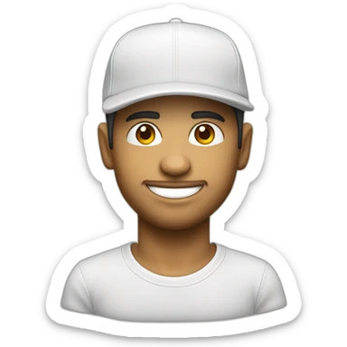  dj piel blanca con  gorra sticker