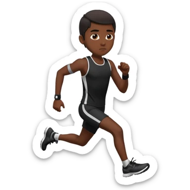 make a short latino runner in black outfit sticker