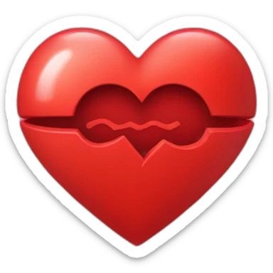 A red heart with infinite symbol inside sticker