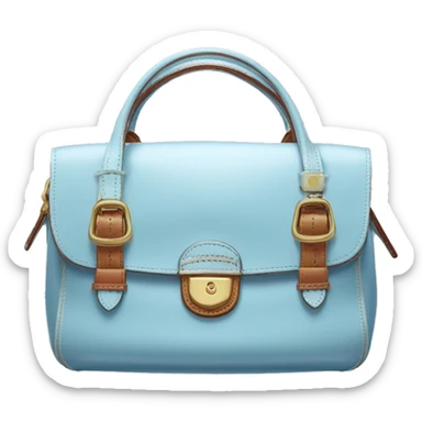 Realistic pastel blue dooney and bourke satchel purse.  sticker