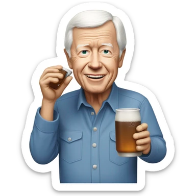 Jimmy Carter drinking a chug jug sticker