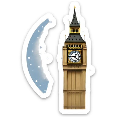 Big Ben Christmas  sticker