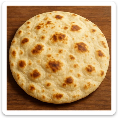 a realistic tortilla, detailed and lifelike sticker