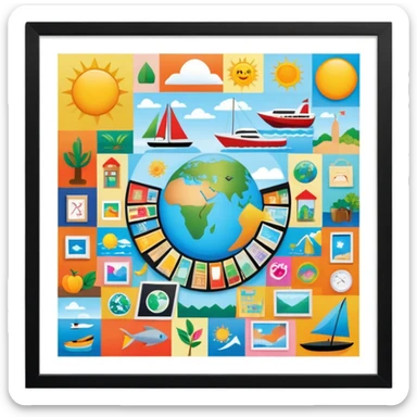 An extremely detailed lifestyle vision board collage for the year 2026. sticker