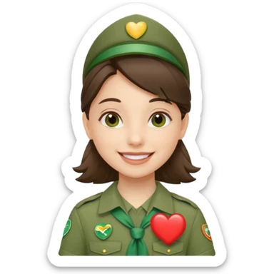 Girl Scouts heart sticker
