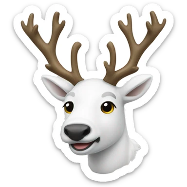 white-reindeer sticker